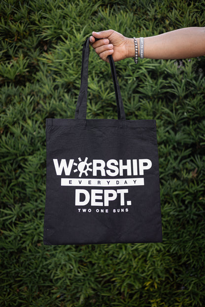 [Worship Everyday Dept.] Tote Bag - Black