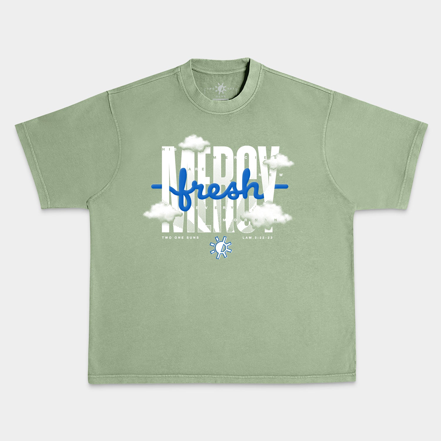 Fresh Mercy] Oversized T-shirt - Green – Two One Suns