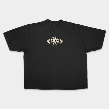 [LESS of ME / MORE of JESUS] Oversized Boxy T-shirt (Old English Edition)