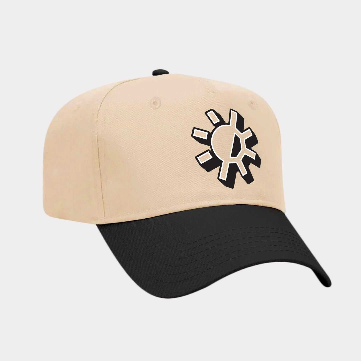 [Shadowed Sun] Snapback Cap - Cream/Black