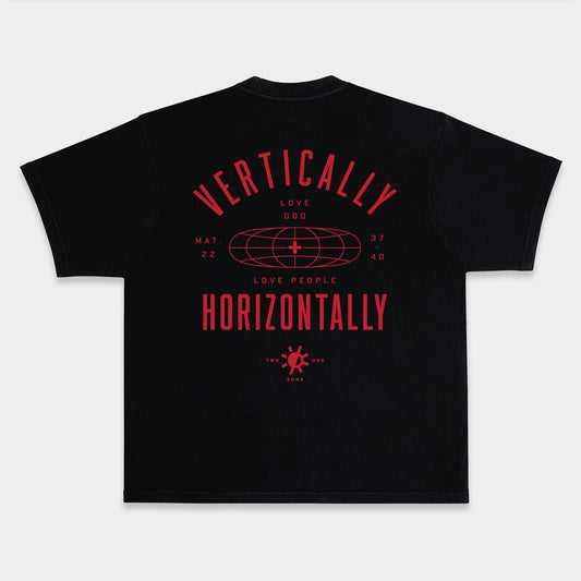 [Love Vertically + Horizontally] T-shirt - Black