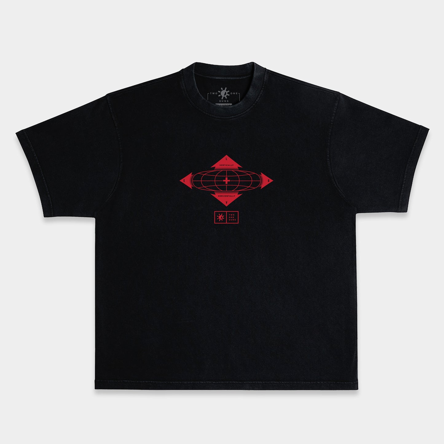 [Love Vertically + Horizontally] T-shirt - Black