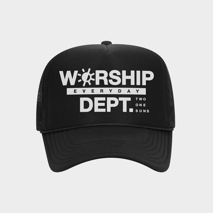 [Worship Everyday Dept.] Trucker Hat - Black/White