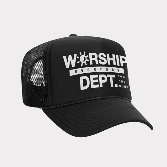 [Worship Everyday Dept.] Trucker Hat - Black/White